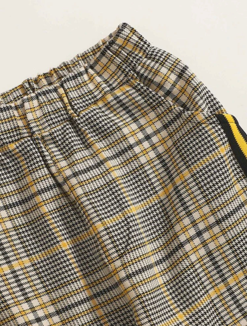 Men's Fashion Plaid Pants mustard Yellow and Blue - Etsy
