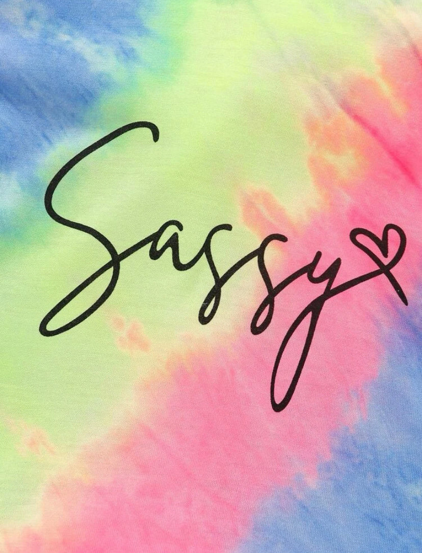 Sassy Girl Tie Dye Hoodie Set