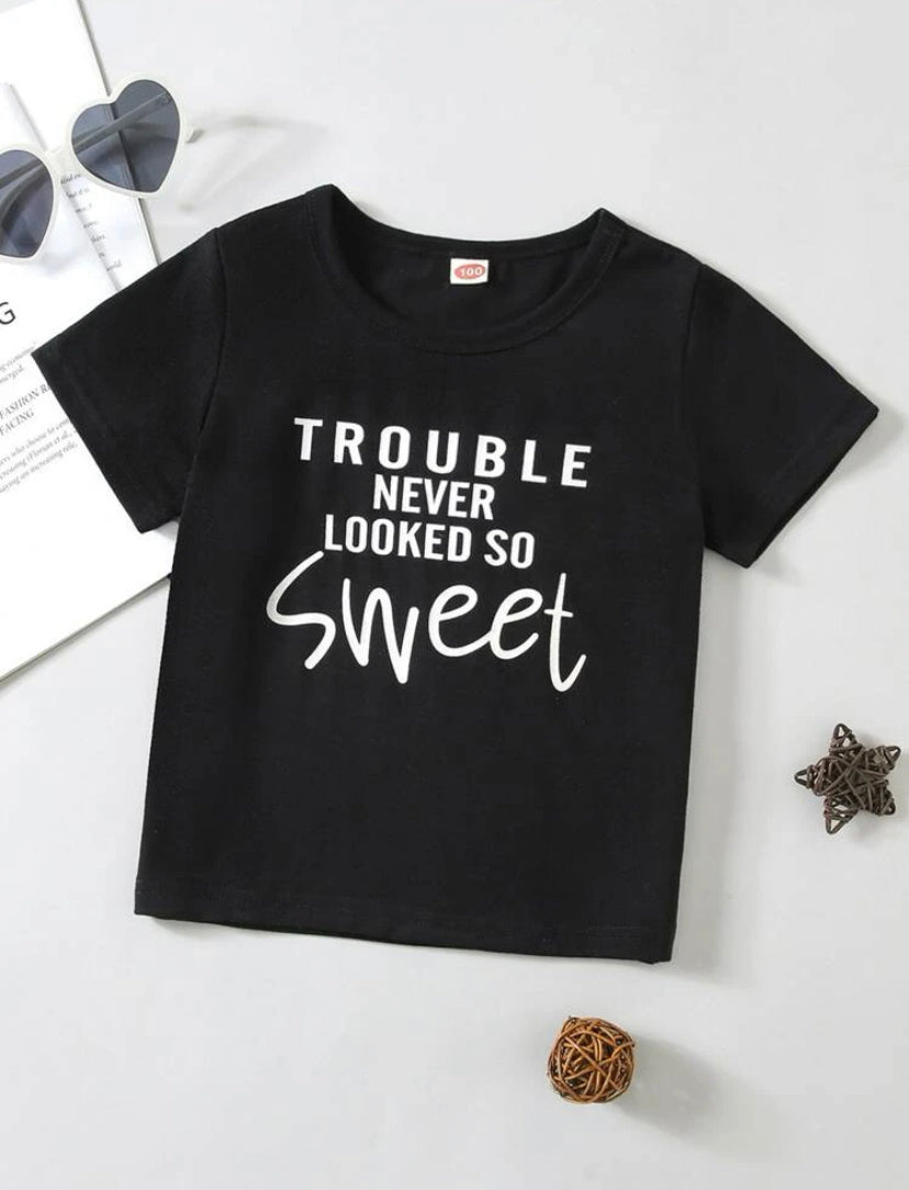 Boys Graphic Tee - Trouble Never Looked so Sweet