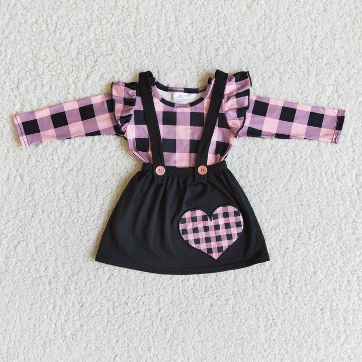 Valentine’s Pink Buffalo Print Dress - (PO)